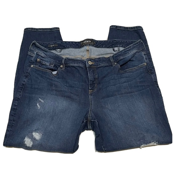 torrid Denim - Torrid Denim Skinny Jeans Ripped Distressed Womens Plus 24R